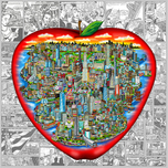 Charles Fazzino 3D Art Charles Fazzino 3D Art Chronicles of NY (COMIC) (Framed)